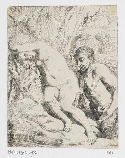 Sleeping Nymph and Satyr by Johannes van Seegen