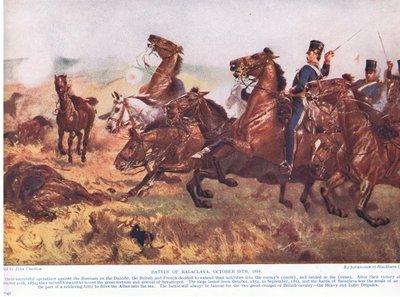 The Battle of Balaclava by John (after) Charlton