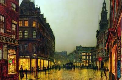 Boar Lane, Leeds by John Atkinson Grimshaw