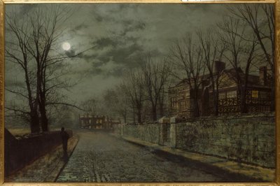 A Cheshire Road by John Atkinson Grimshaw