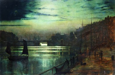 The Harbour Lights, Whitby by John Atkinson Grimshaw