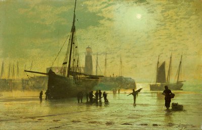 The Lighthouse at Scarborough by John Atkinson Grimshaw