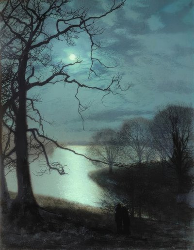 Watching a Moonlit Lake by John Atkinson Grimshaw