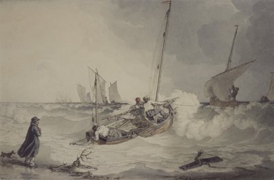 Fishing Boats Going Out by John Augustus Atkinson