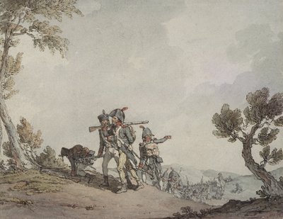 French Soldiers on the March by John Augustus Atkinson