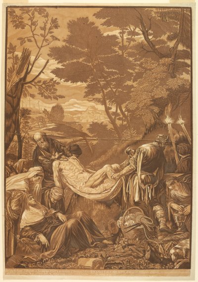 The Entombment, after Jacopo Bassano by John Baptist Jackson