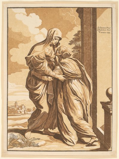 The Visitation by John Baptist Jackson, after Annibale Carracci