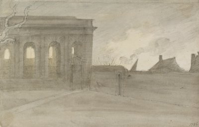 Pembroke College, Oxford, 9 November 1786 by John Baptist Malchair
