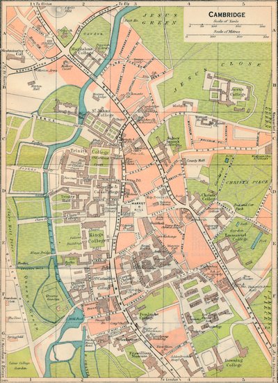 Cambridge, 20th Century by John Bartholomew