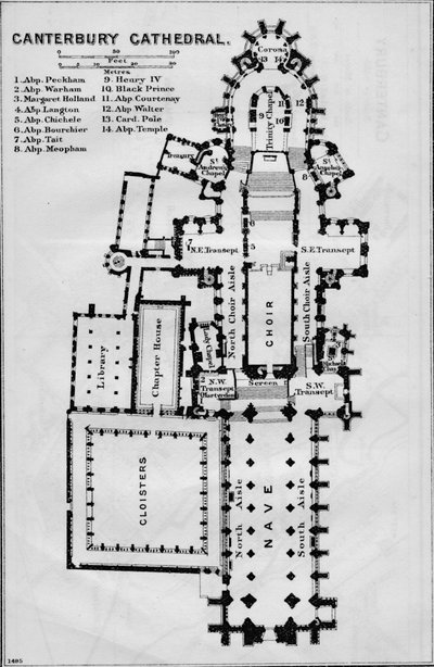 Canterbury Cathedral by John Bartholomew