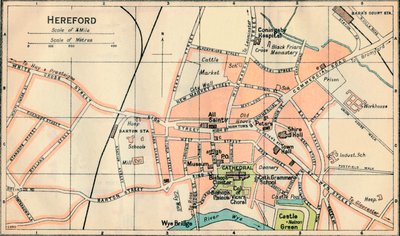 Hereford, 20th Century by John Bartholomew