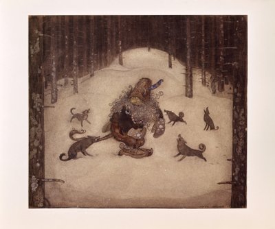 Troll and Wolves by John Bauer
