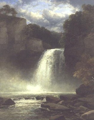 A Waterfall Scene by John Brandon Smith