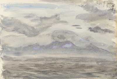 Seascape with cloudy sky by John Brett