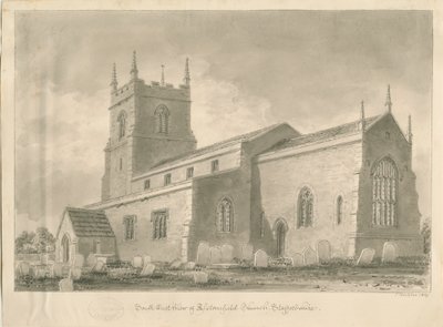 Alstonfield Church, 1839 by John Buckler