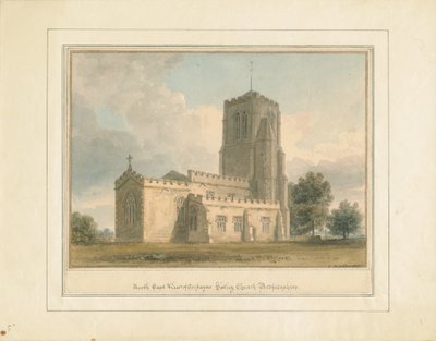 Bedfordshire - Cockayne Hatley Church, 1817 by John Buckler