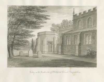 Blithfield Church, 1847 by John Buckler