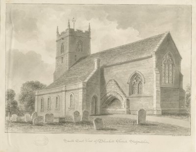 Blymhill Church: Sepia Drawing by John Buckler