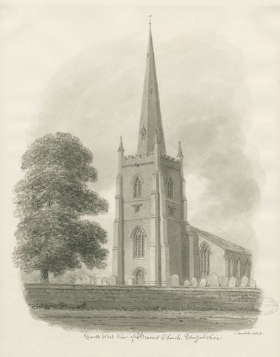 Brewood Church by John Buckler