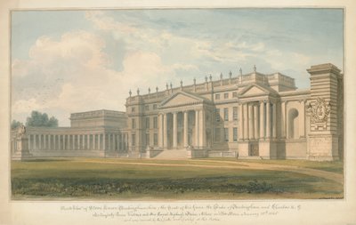 Buckinghamshire - Stowe House, 1815 by John Buckler