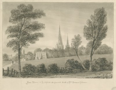 Lichfield - Stowe: Sepia Drawing by John Buckler