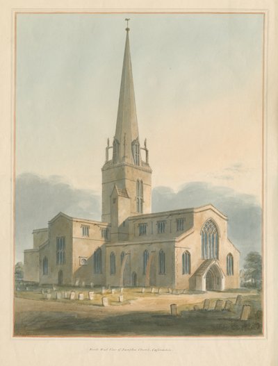 Oxfordshire - Bampton Church, 1802 by John Buckler