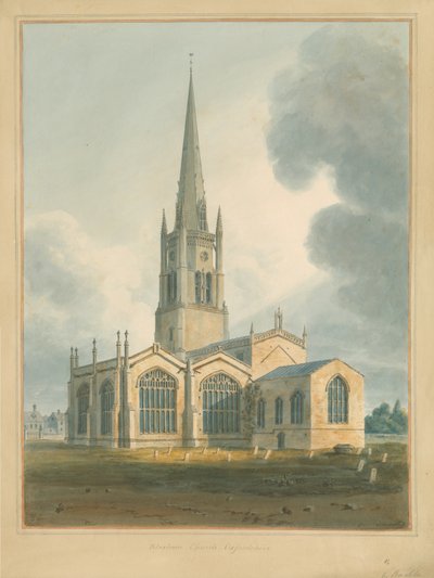 Oxfordshire - Bloxham Church, 1802 by John Buckler