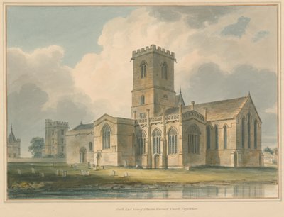 Oxfordshire - Stanton Harcourt Church, 1830 by John Buckler
