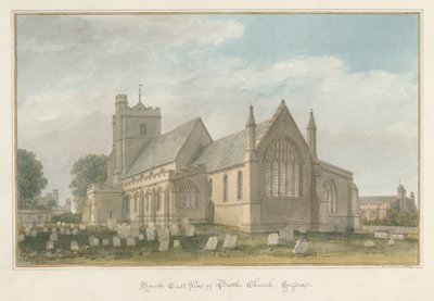 Sussex - Battle Church, 1824 by John Buckler