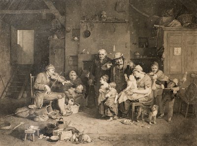 The Blind Fiddler (after Sir David Wilkie) by John Burnet