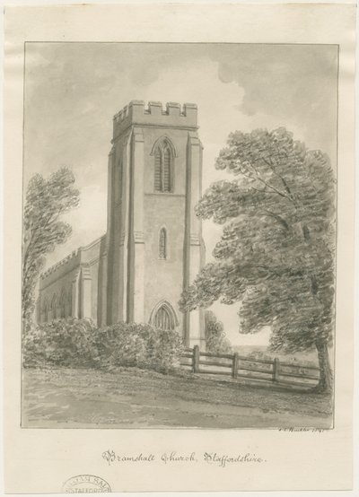 Bramshall Church by John Chessell Buckler