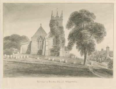 Sandon Church by John Chessell Buckler