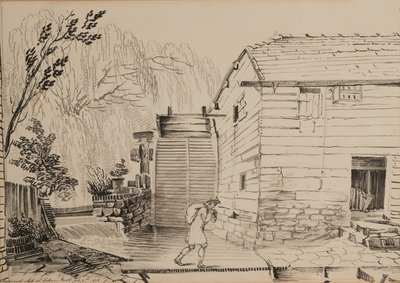 Mill Near Ditton by John Claude Nattes