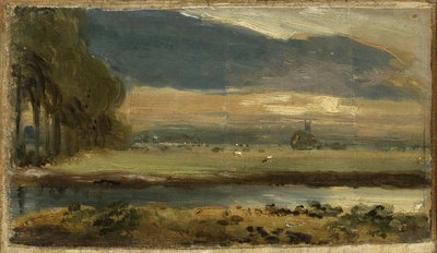 Dedham Church from Flatford by John Constable