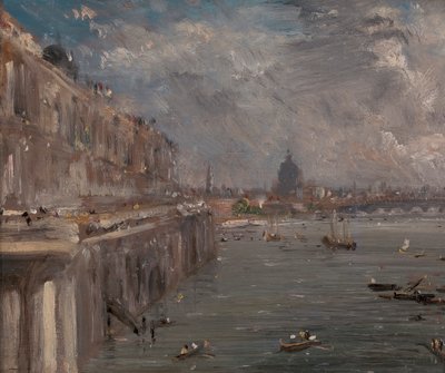 Somerset House Terrace from Waterloo Bridge by John Constable