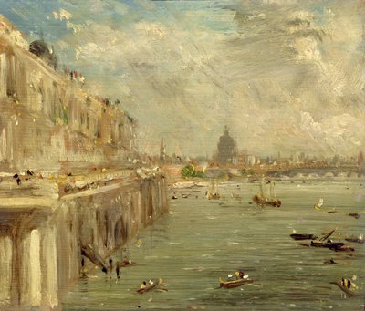 Somerset House Terrace from Waterloo Bridge by John Constable