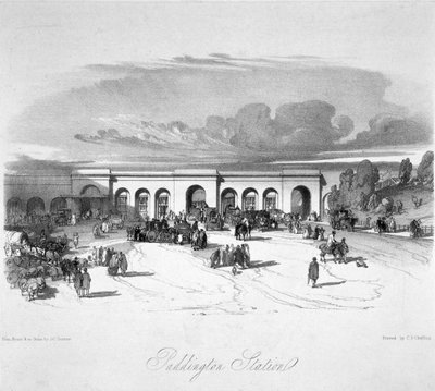 Paddington Station, London, 1846 by John Cooke Bourne