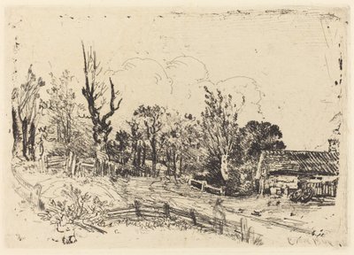 Road with a Farmhouse on the Right by John Crome