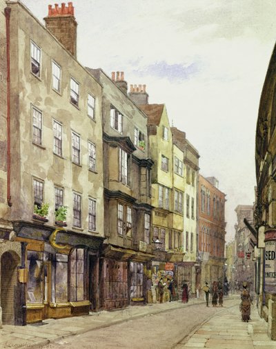 Holywell Street Looking West, 1882 by John Crowther