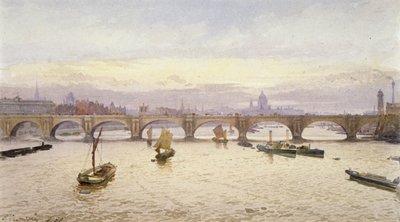 Waterloo Bridge, London, 1888 by John Crowther