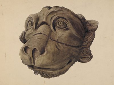 Cat Head Gargoyle by John Davis