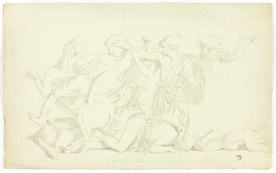 Ancient Bas-Relief with Battle of the Amazons by John Downman