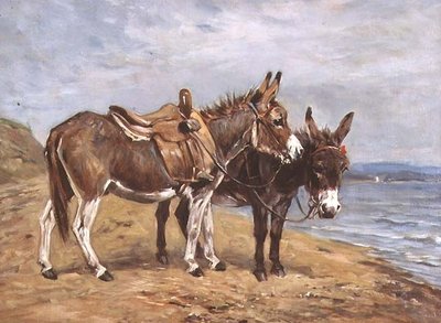 Seaside Donkeys by John Emms