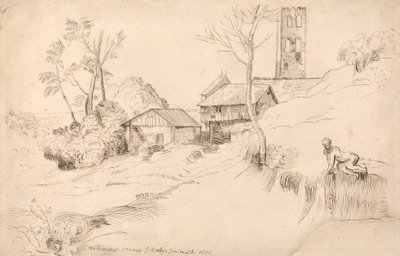 Italian Landscape (after Titian) by John Evelyn