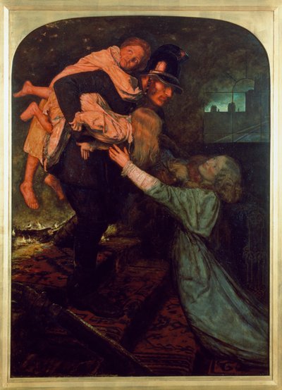 The rescue by John Everett Millais