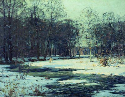 Winter River Landscape by John Fabian Carlson
