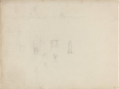 Sheet of Architectural and Figure Studies by John Flaxman