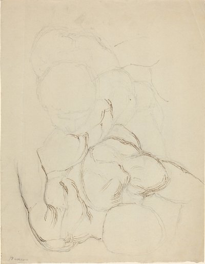 Two Male Nudes seen from Above by John Flaxman