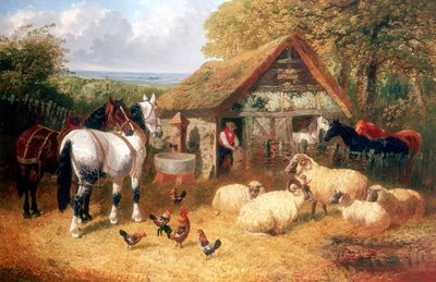 Farmyard scene, c. 1840-c. 1900 by John Frederick Herring II