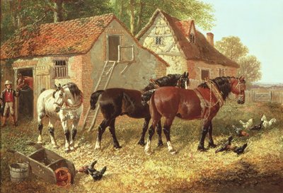 Preparing the Plough Horses by John Frederick Herring Junior